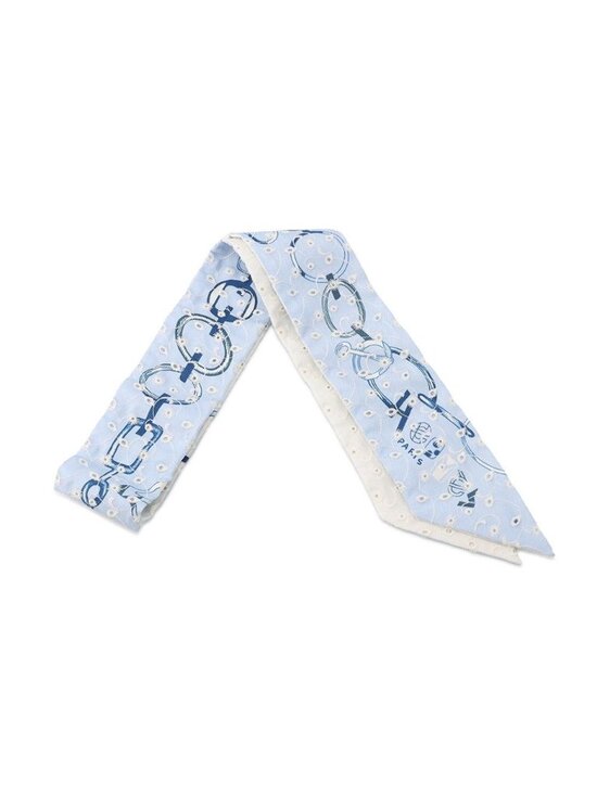 Hermes Accessories - Hermes Scarf Twilly le Boucle Brodley an Gray's Do Re Boucles Broderie Laise